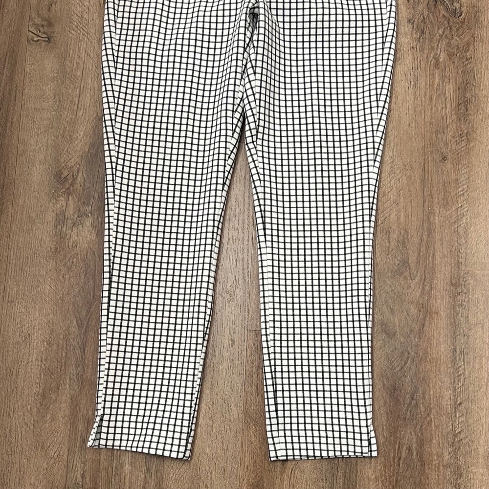 Cabi Windowpane Plaid Trousers Black White 3203 Size 2 - Picture 8 of 13